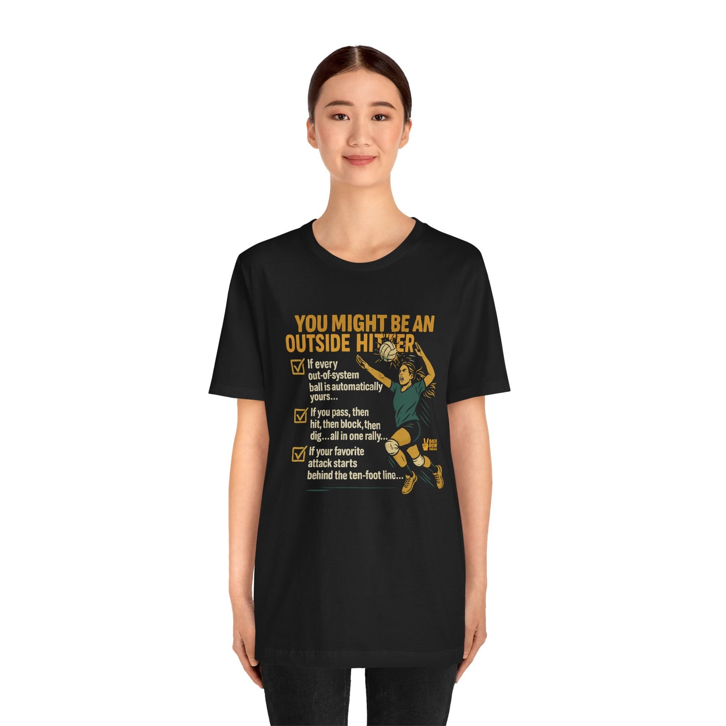 🏐You Might Be an Outside Hitter - Volleyball Unisex Jersey Short Sleeve Tee
