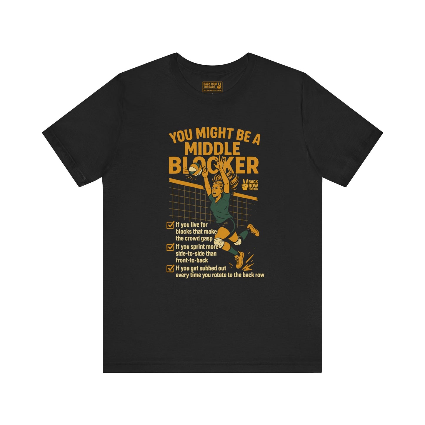 🏐You Might Be a Middle Blocker - Volleyball Unisex Jersey Short Sleeve Tee