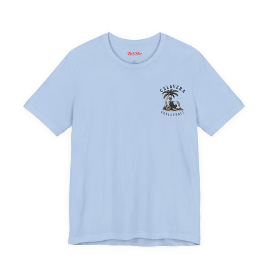 Living for the Weekend T-Shirt – Calavera Volleyball Graphic Tee ("Play Hard • Rest in Pieces")