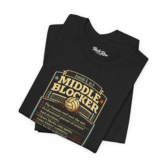 Middle Blocker Volleyball Tee — Net Patrol Vintage Graphic Shirt