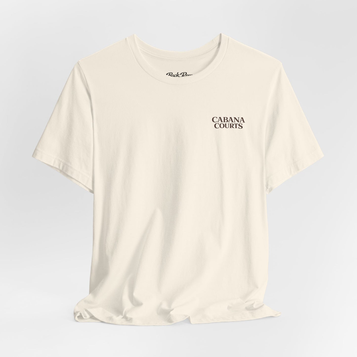 Cabana Courts Beach Scene T-Shirt — 'Cabana Courts' Sunset Vacation Tee