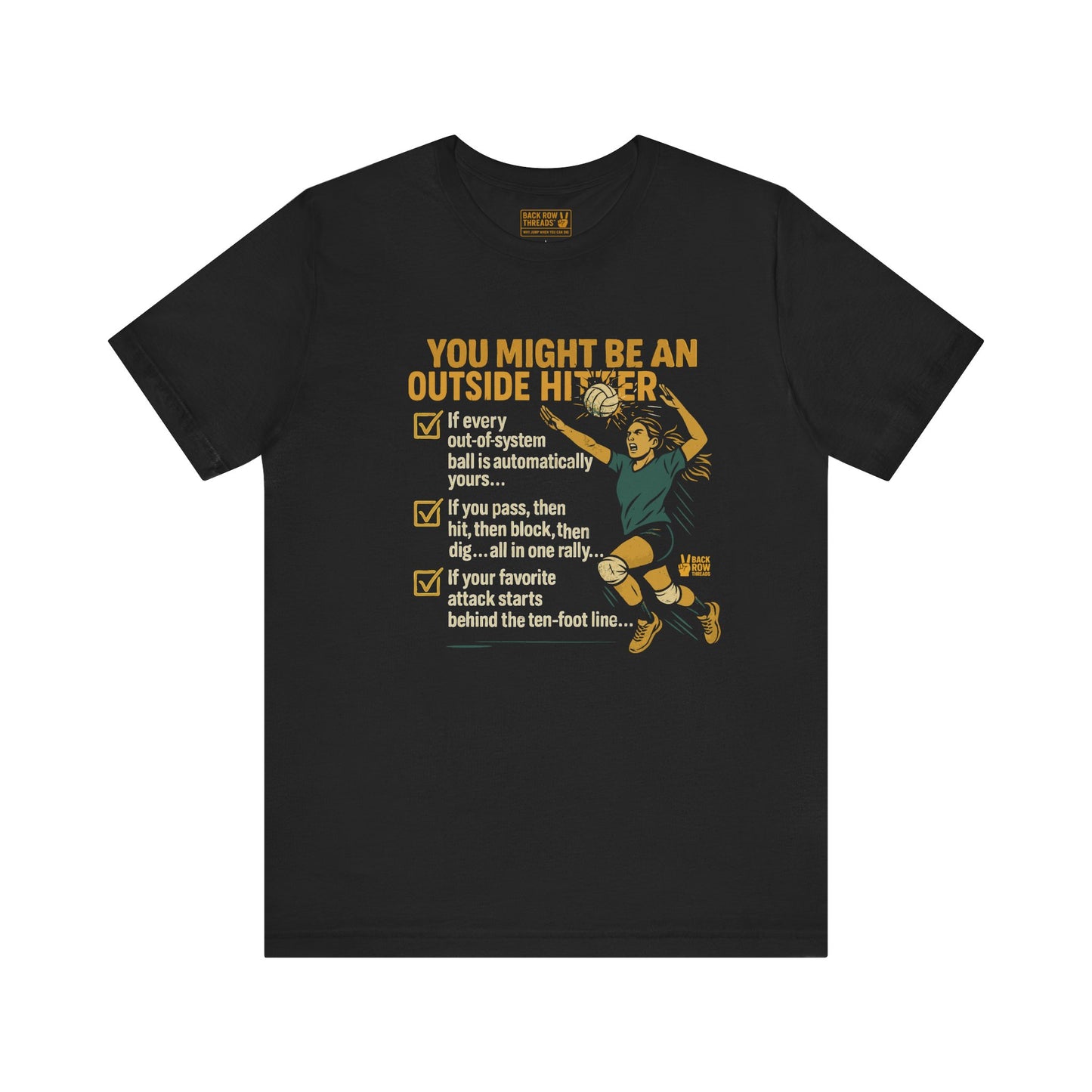 🏐You Might Be an Outside Hitter - Volleyball Unisex Jersey Short Sleeve Tee