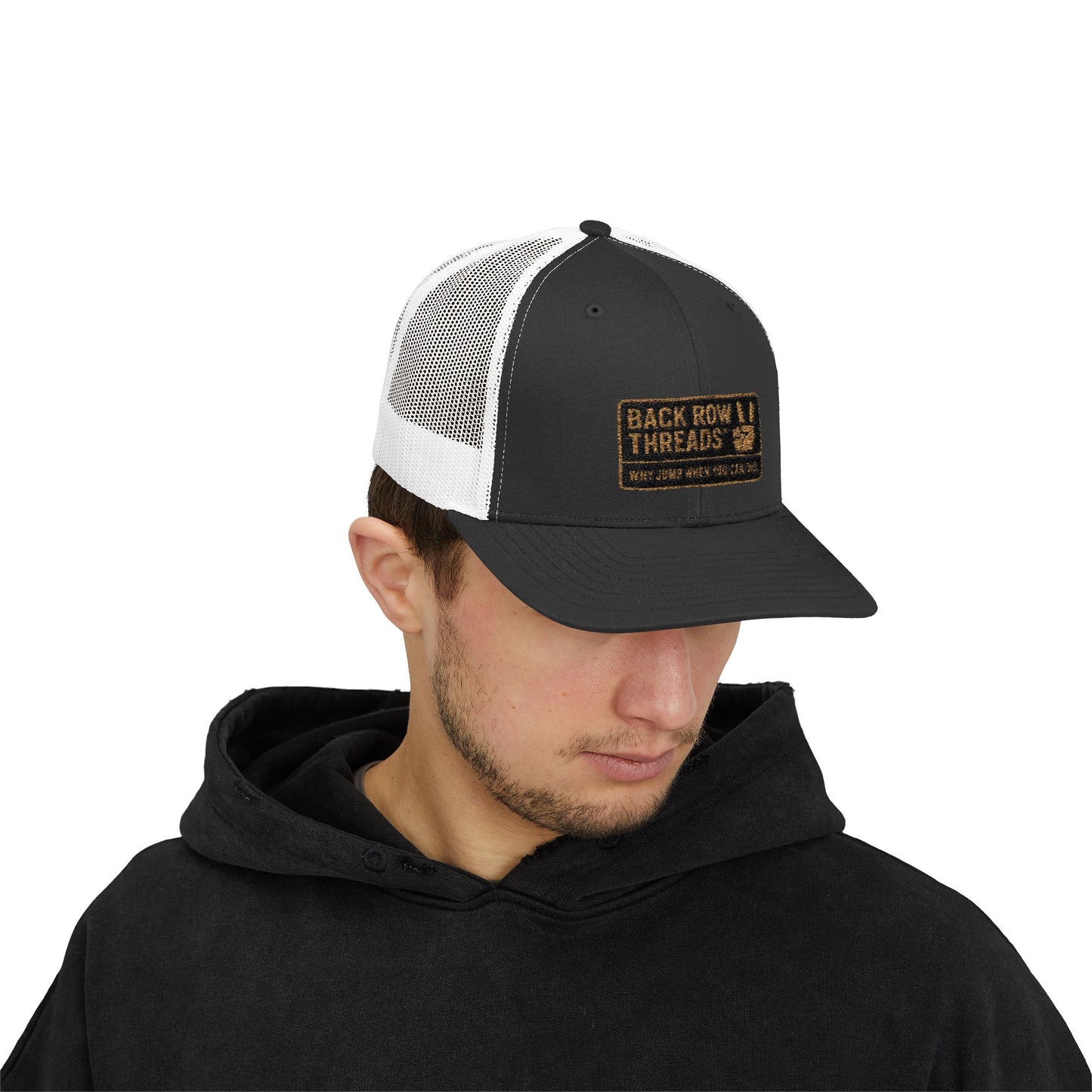 š Back Row Threads Iconic Snapback Trucker Cap