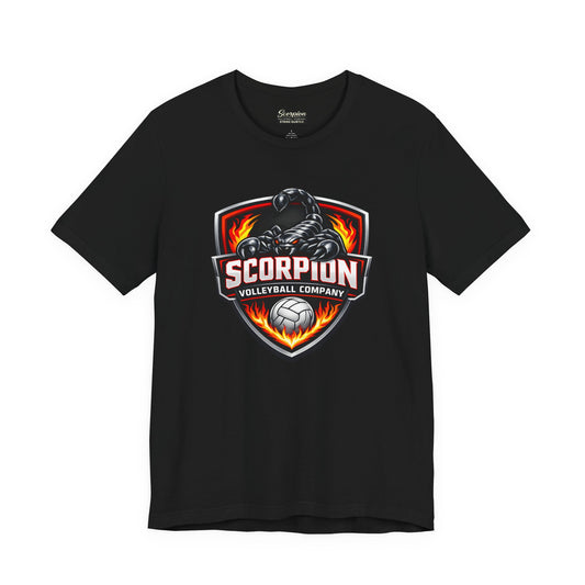 🏐 Scorpion Shield Logo –  Double Sided Volleyball T-Shirt