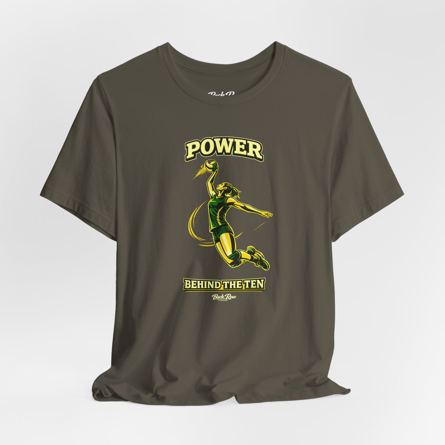 🏐 Power Behind the Ten  –  Volleyball T-Shirt