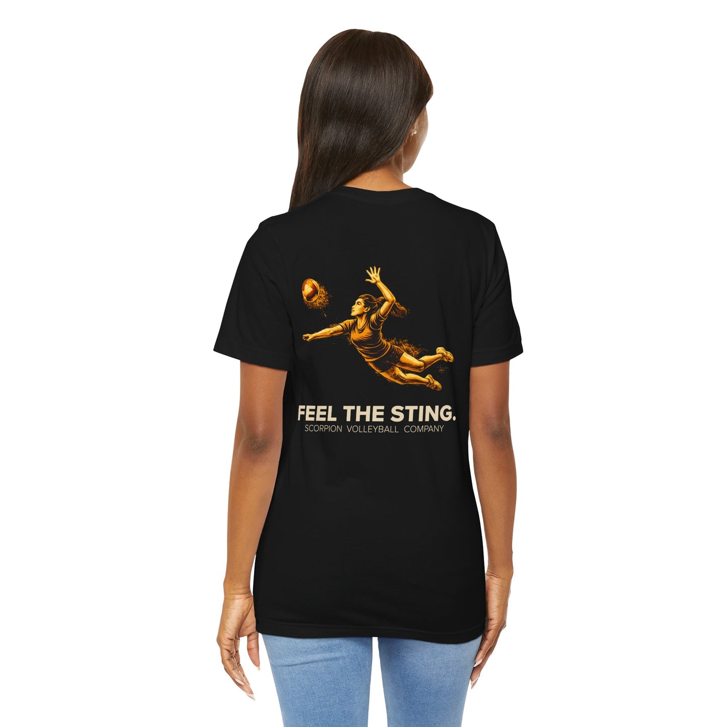 🏐 Feel the Sting –  Double Sided Volleyball T-Shirt