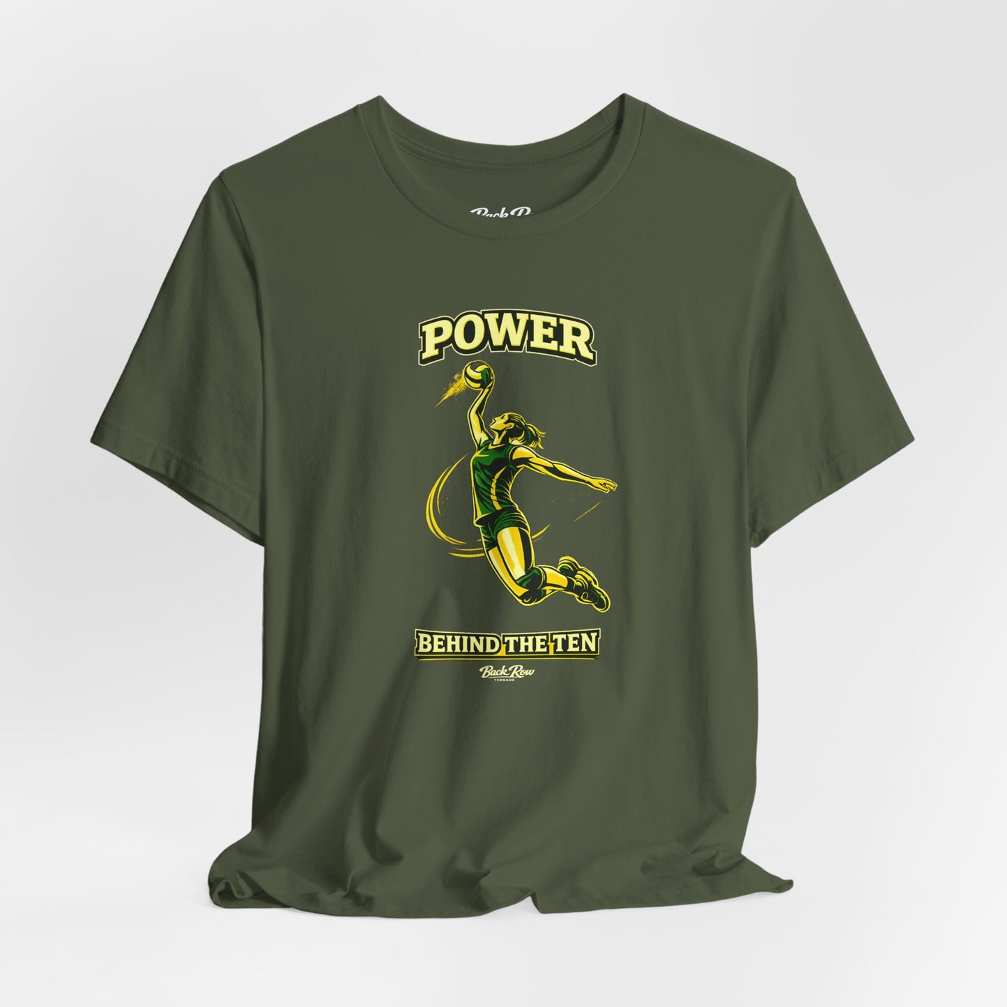 🏐 Power Behind the Ten  –  Volleyball T-Shirt