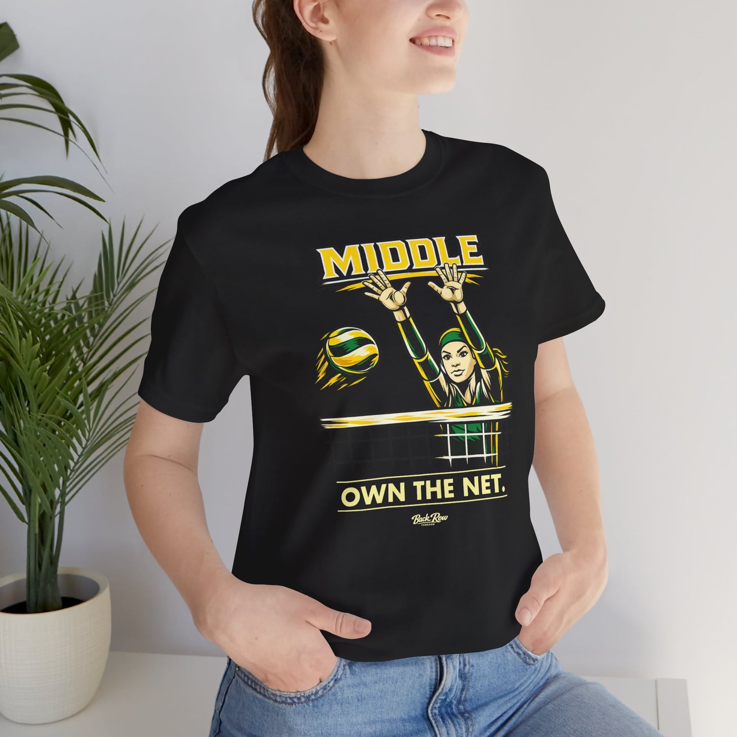 🏐 Middle - Own the Net  –  Volleyball T-Shirt