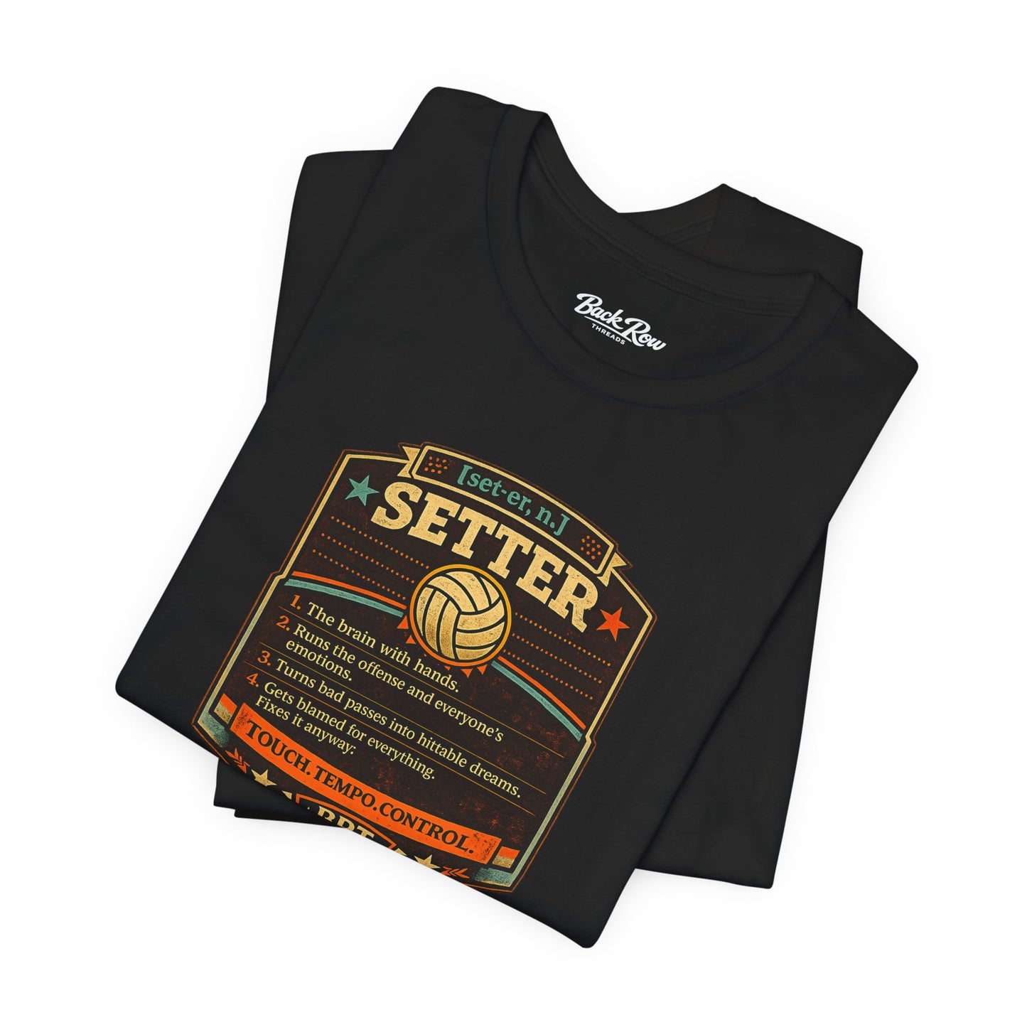 Setter Volleyball T‑Shirt – Vintage Team Player Definition Tee