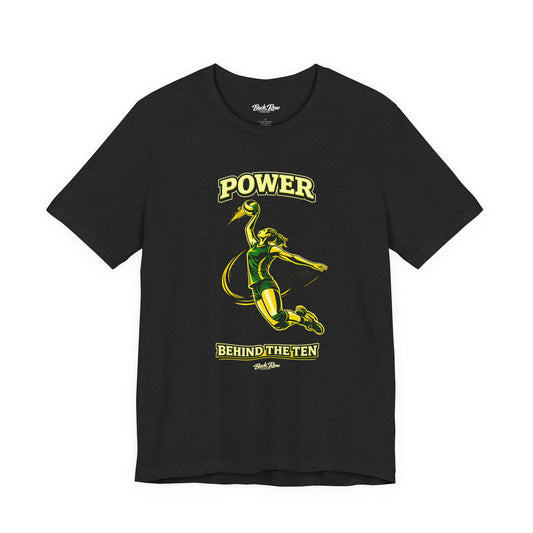 🏐 Power Behind the Ten  –  Volleyball T-Shirt