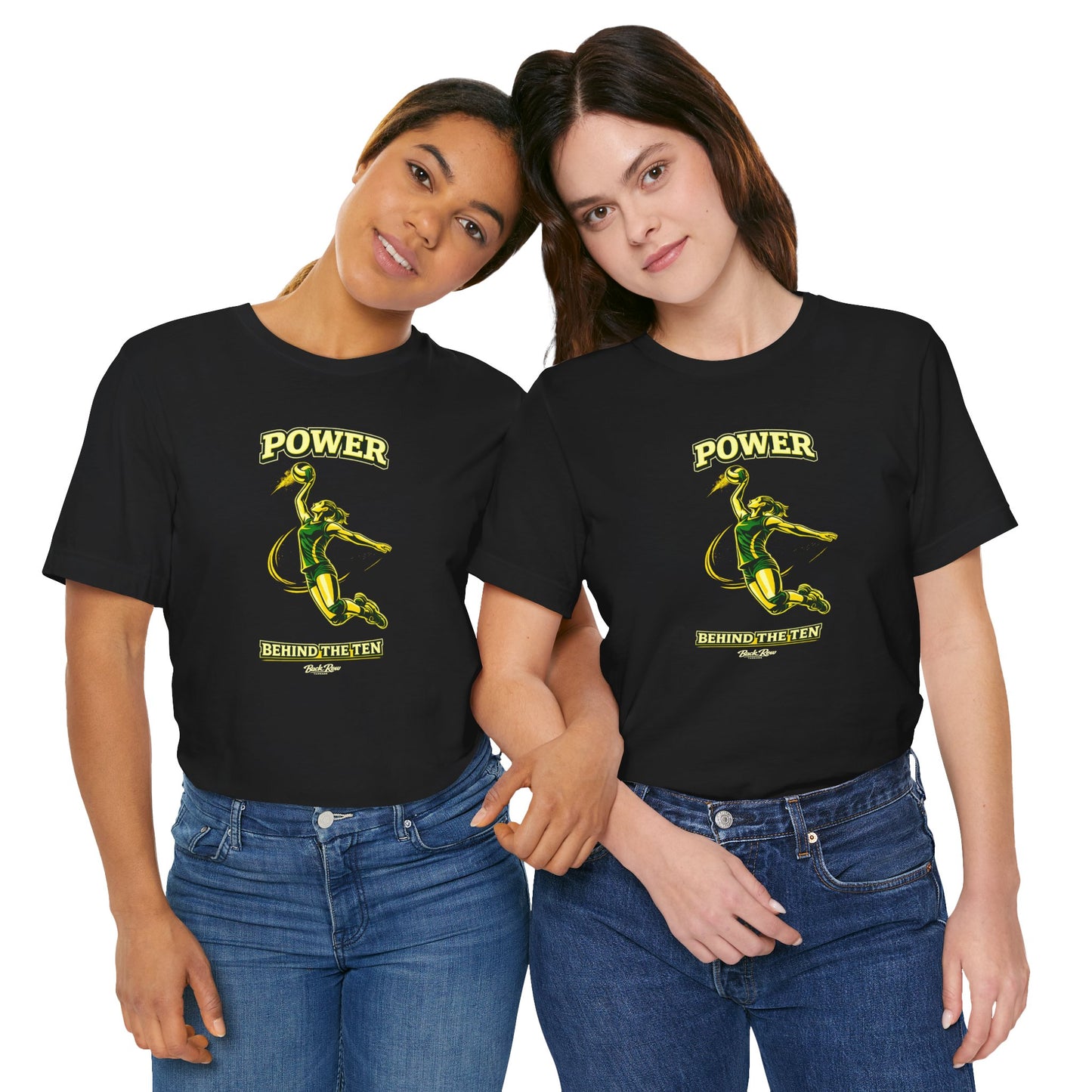 🏐 Power Behind the Ten  –  Volleyball T-Shirt