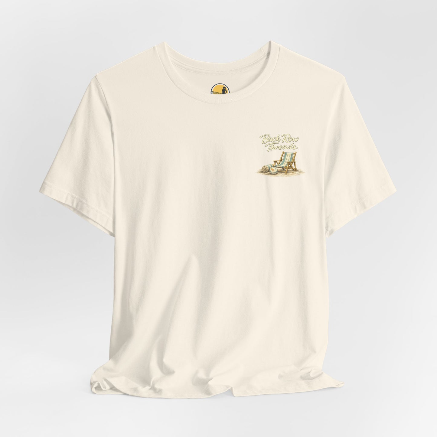 Beach Volleyball Sunset T-Shirt — "First Serve of the Day" Casual Tee