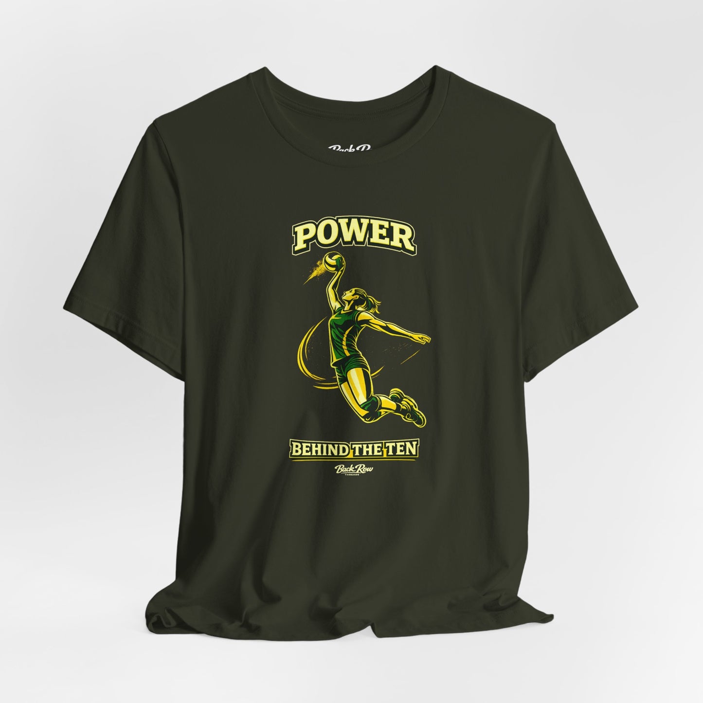 🏐 Power Behind the Ten  –  Volleyball T-Shirt