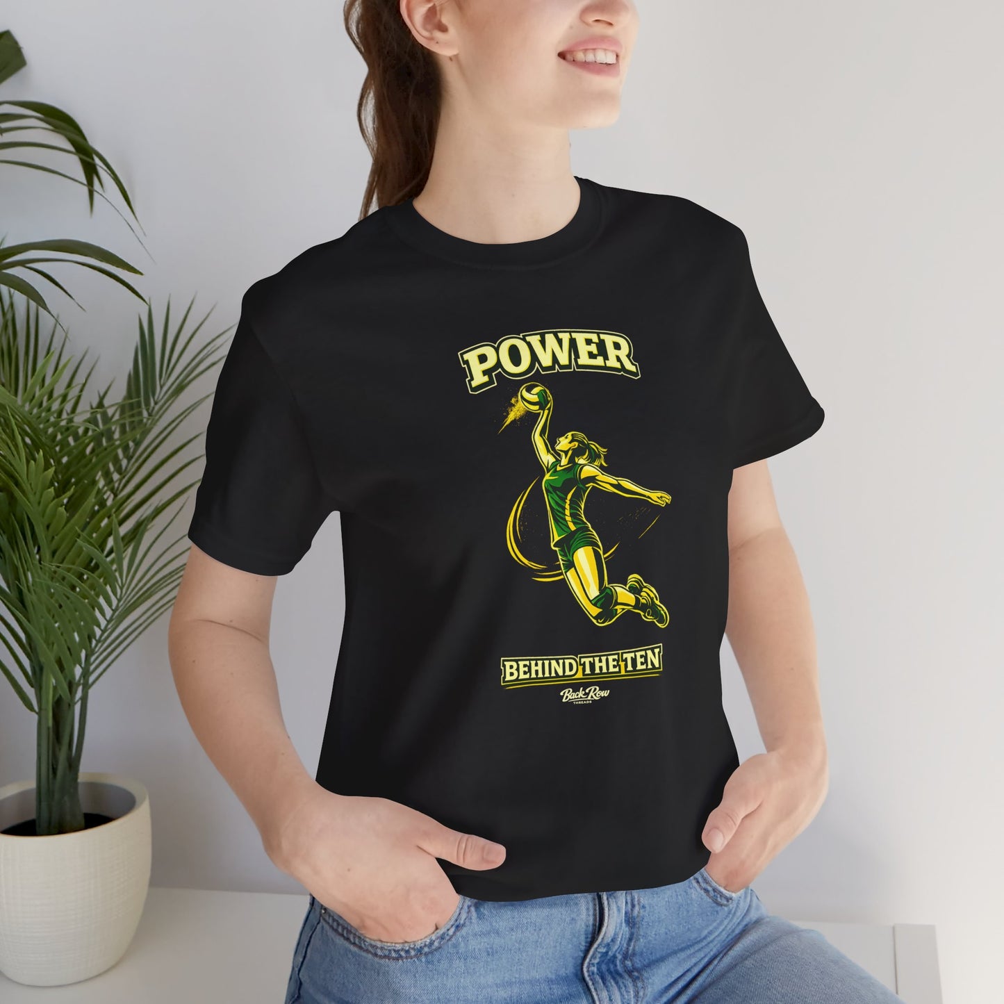 🏐 Power Behind the Ten  –  Volleyball T-Shirt