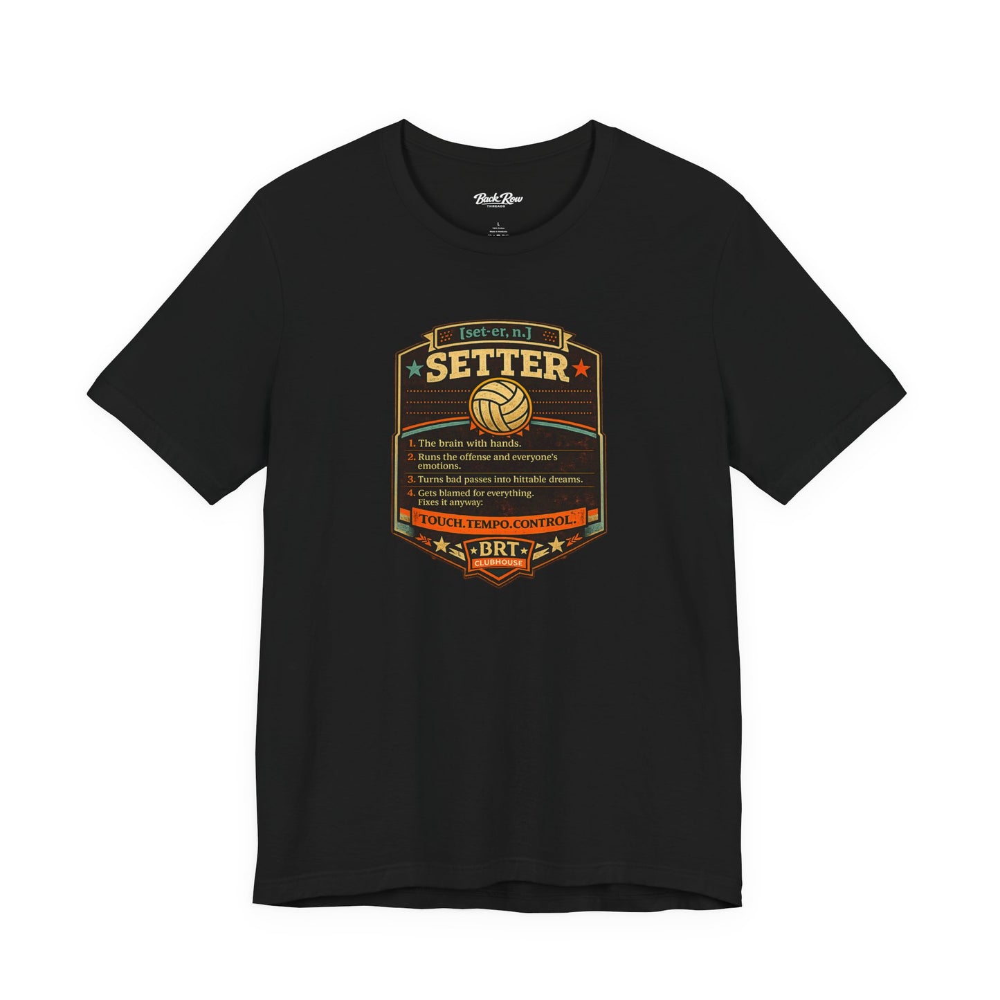 Setter Volleyball T‑Shirt – Vintage Team Player Definition Tee