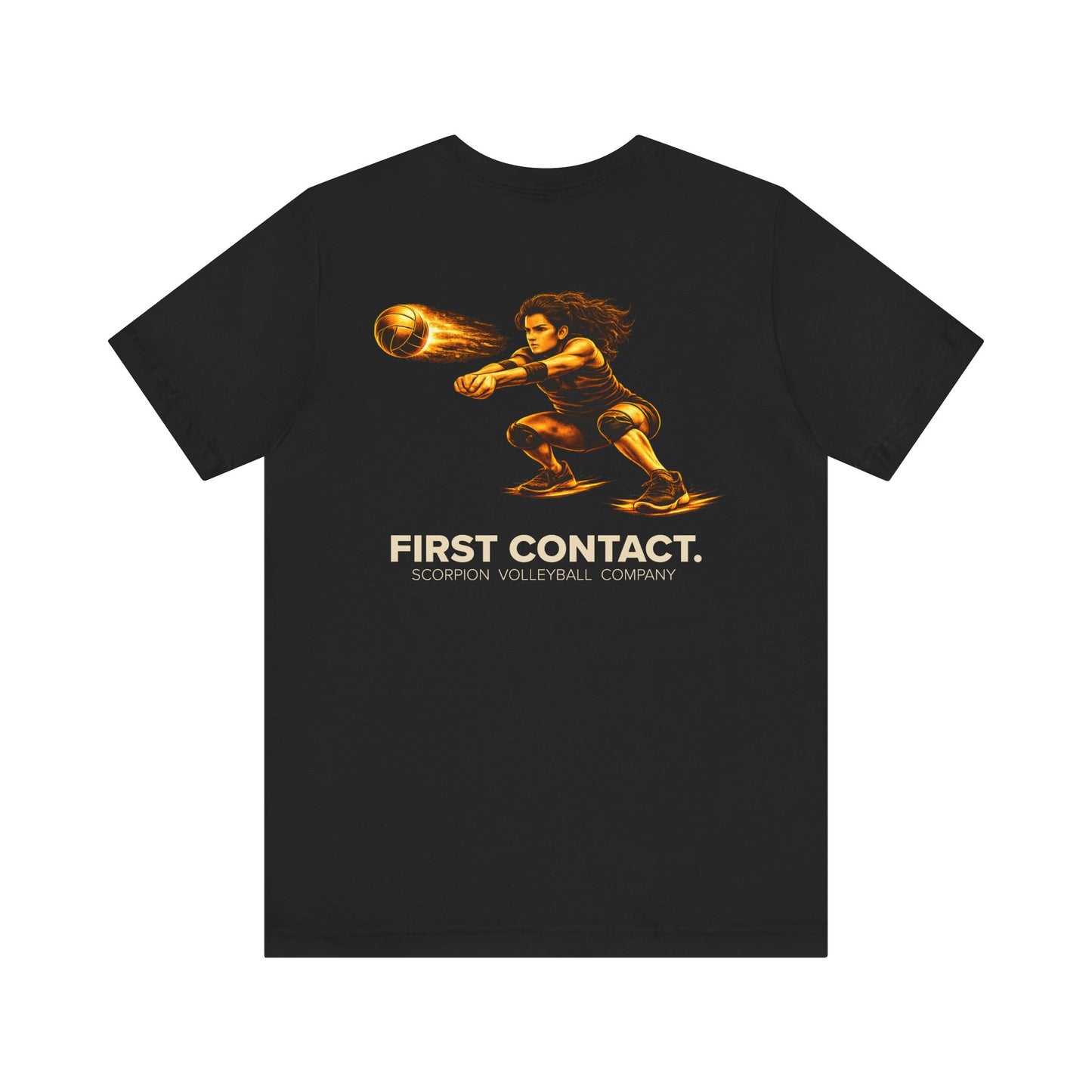 🏐 First Contact –  Double Sided Volleyball T-Shirt