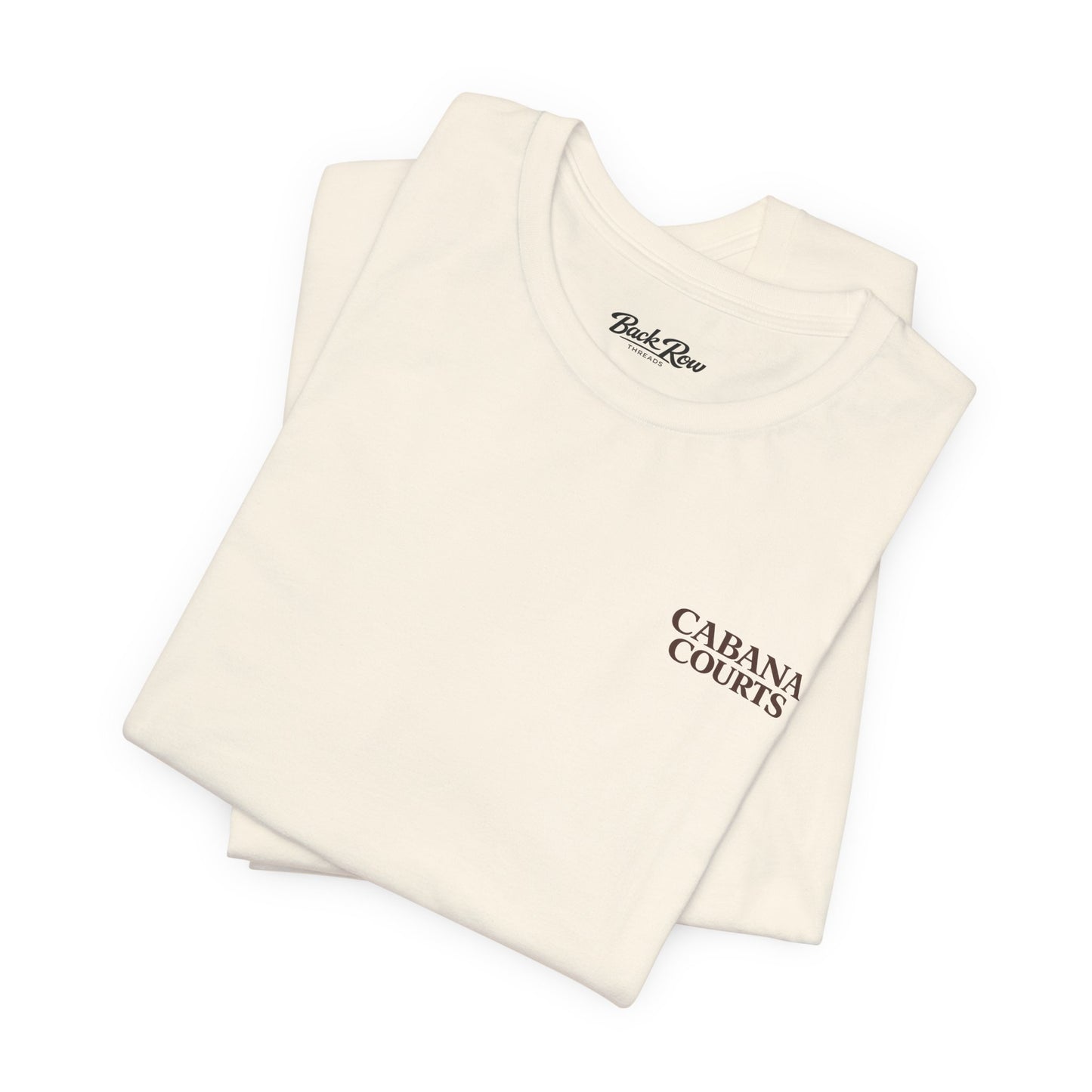 Cabana Courts Beach Scene T-Shirt — 'Cabana Courts' Sunset Vacation Tee
