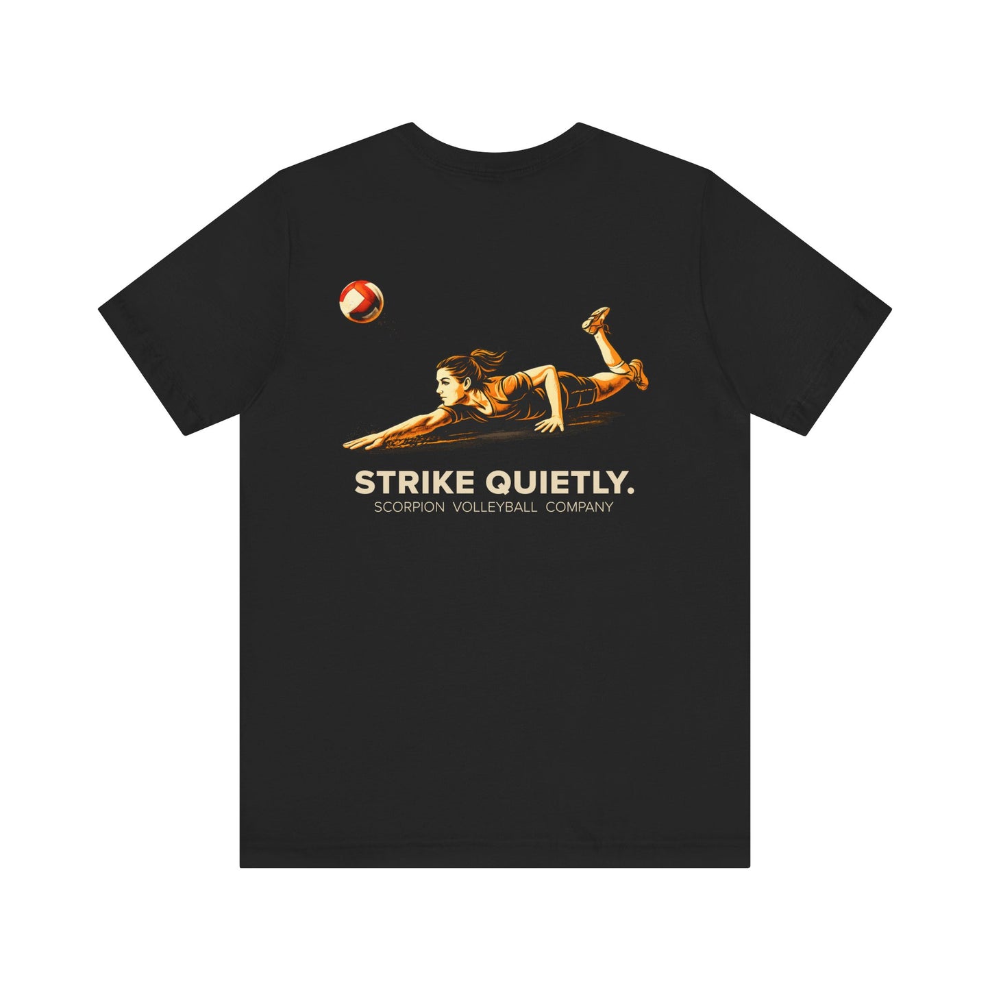 🏐 Strike Quietly –  Double Sided Volleyball T-Shirt