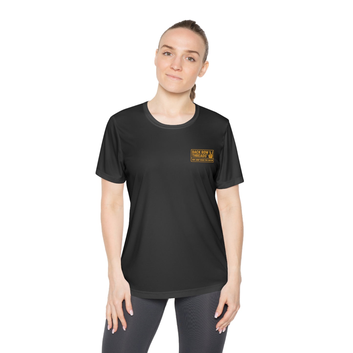 🏐 Women's Volleyball Performance Tee – Back Row Threads Logo Edition