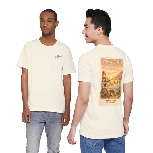 Cabana Courts Vintage Harbor View Tee — "Back Row Threads" Short Sleeve Shirt